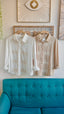 Camisa flores bordadas