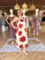 Vestido satinado amapolas