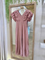 Vestido vichy mangas volantes