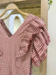 Vestido vichy mangas volantes
