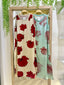 Vestido satinado amapolas