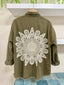 Sobrecamisa flor ganchillo